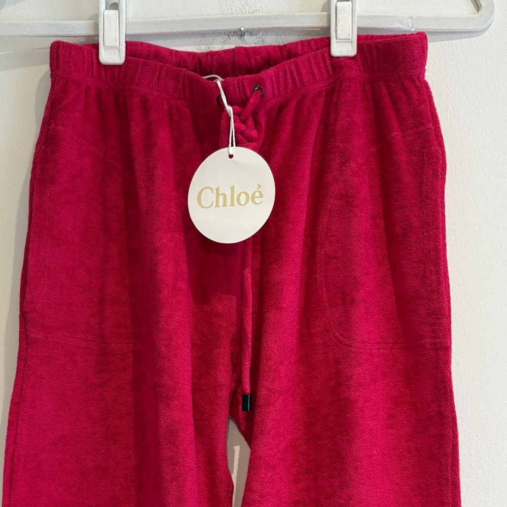 Chloé Hot Pink Terry Drawstring Pants